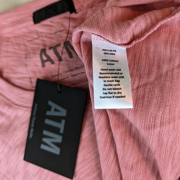 ATM Anthony Thomas Melillo Tee Short Sleeve Cotton Slub Knit Juneberry XL NWT - Picture 8 of 9